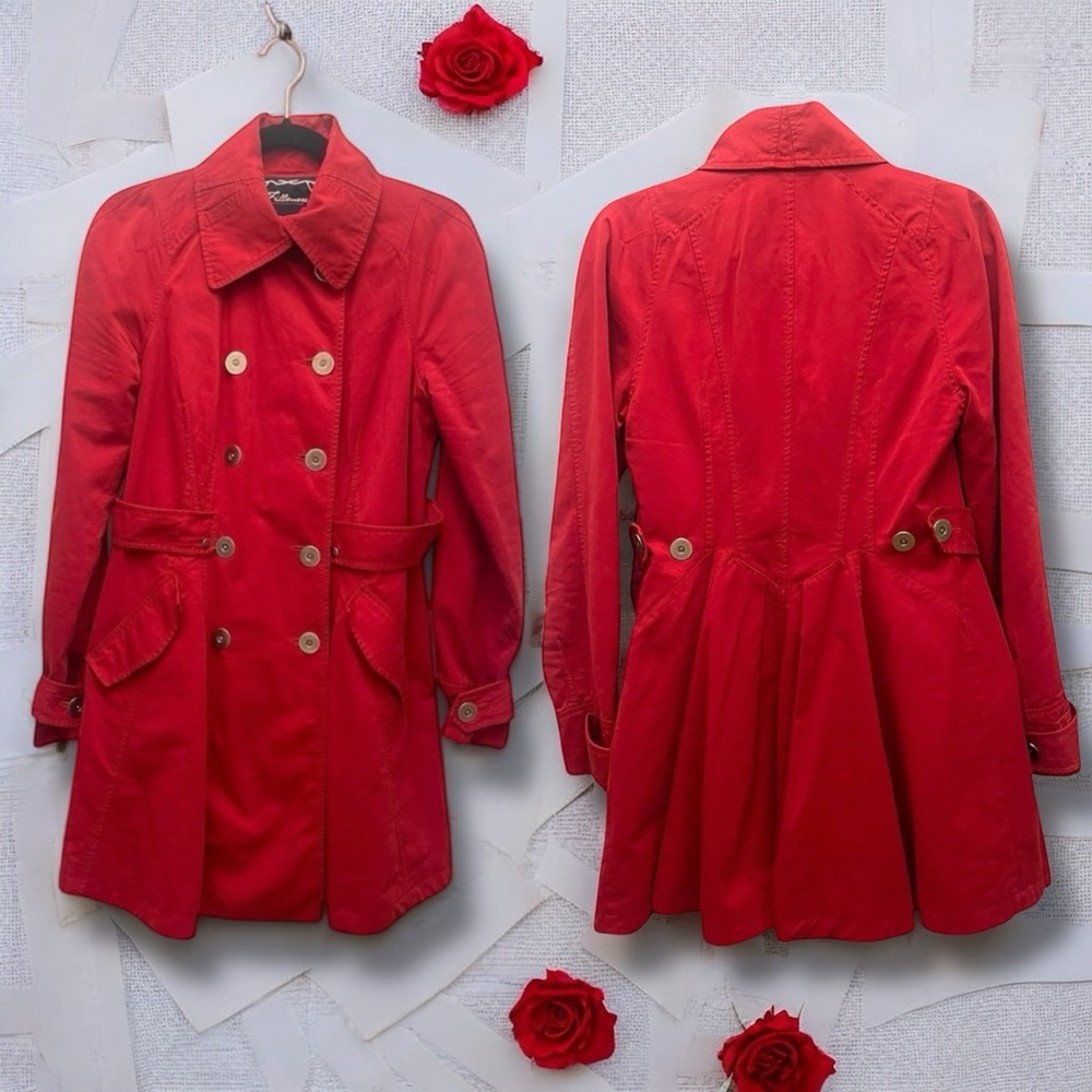 Fillmore American Rock Trench Rain Coat with Princess Seams - Sz M